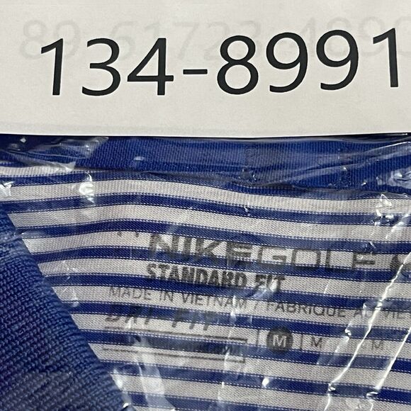 Nike Golf Performance Dri Fit Polo Shirt Mens Medium Striped Short Sleeve Logo - Picture 11 of 11